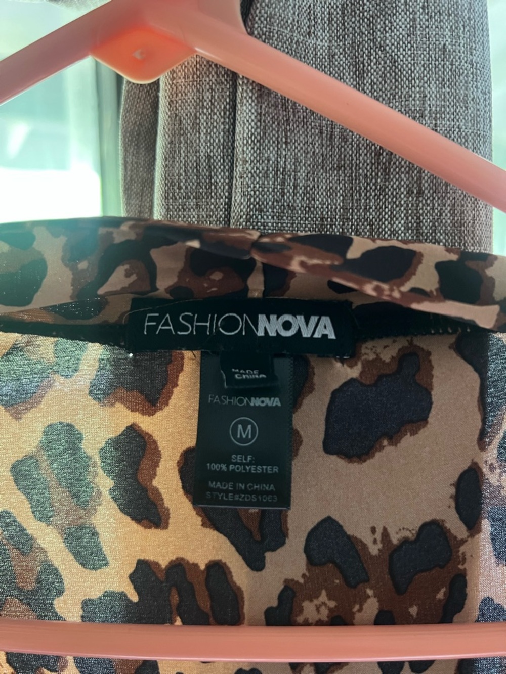Fashion Nova Leopard Print Satin Robe in Brown and Black - Picture 2 of 2